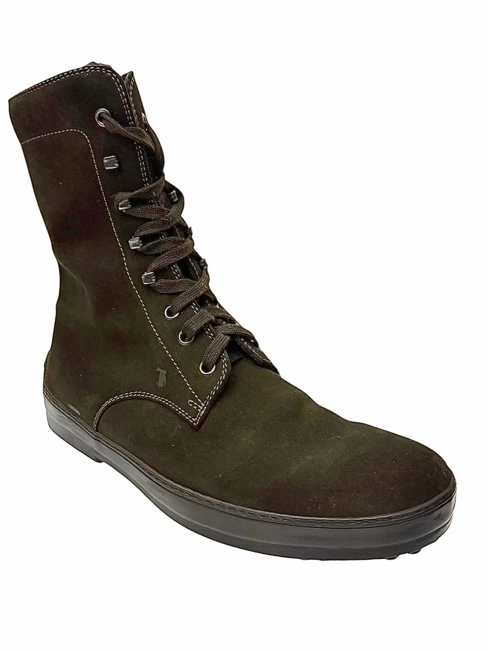 TOD’S Winter Gommino Brown Suede Ankle Boots – Men’s Size 7.5D – Made in Italy